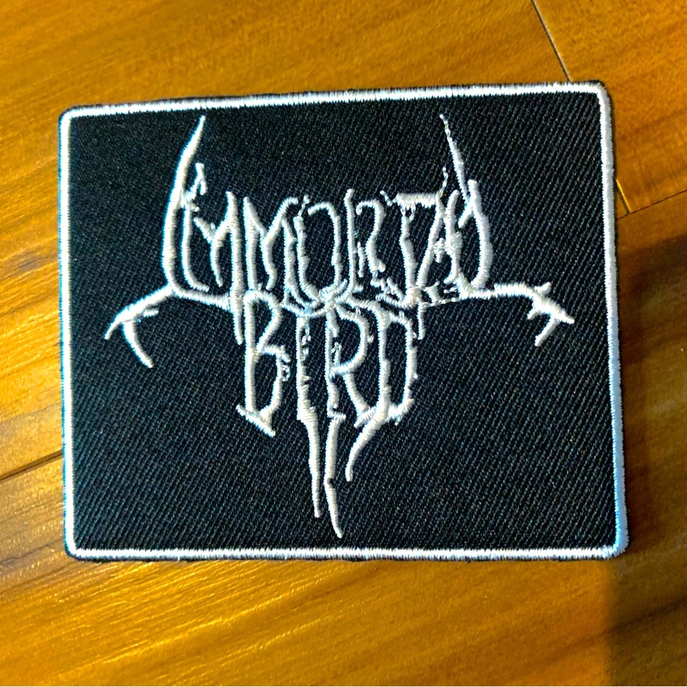IMMORTAL BIRD BAND Black and White Embroidered Patch